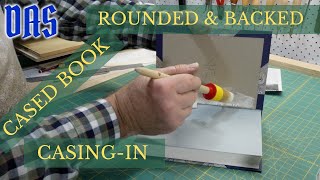 CasingIn  Rounded and Backed Cased Book  Adventures in Bookbinding [upl. by Noreg]