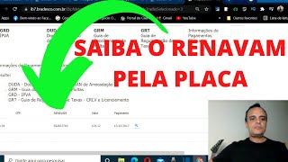 SAIBA O RENAVAM PELA PLACA DO VEÍCULO [upl. by Jochebed984]