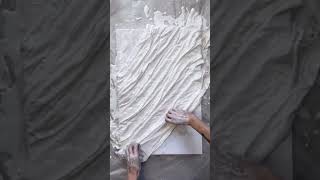 Plaster Art On Canvas For Sale Plaster Canvas Painting 3D White Abstract Art Plaster Wall Art [upl. by Grantland]