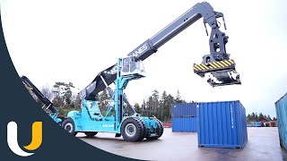 Konecranes Reach Stacker with Elevated Cabin  United Equipment [upl. by Icnarf]