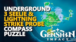 Underground 3 Seelie amp Lightning Strike Probe Compass Puzzle Genshin Impact Tsurumi Island [upl. by Eslehc]