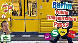 Berlin Public Transport Zones Tickets and Passes Explained [upl. by Nol]