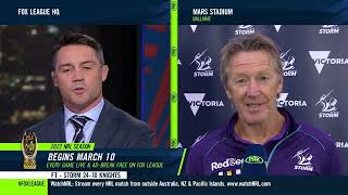 Cooper Cronk interviews Craig Bellamy on Fox League [upl. by Delwyn]