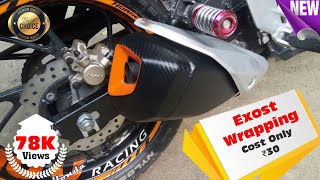 ₹30 Exoust Wrapping  Honda Hornet 160r Exhaust Wrapping  How to Vinyl wrap your Motorcycle  DIY [upl. by Amandy776]