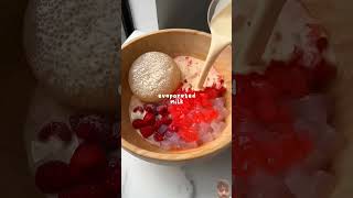 Making Valentines Sago💕 strawberry sago food sagodessert sagopearls dessert shortvideo [upl. by Noni]