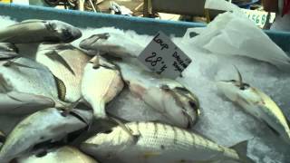 We visit the local Fish Market and Farmers Market in Old Town Antibes [upl. by Nahoj]