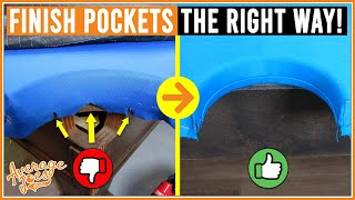 Fitting Pool Table Cloth How to Finish Your Pockets THE RIGHT WAY [upl. by Quick994]