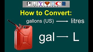 EASY How to Convert Gallons to Litres gal to L [upl. by Riamo861]