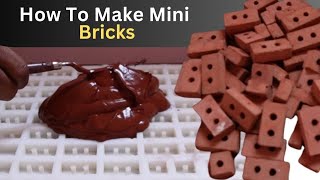 How to make mini bricks Easy to make mini bricks at SMALL HOME Build Exterior [upl. by Demeyer]