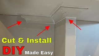 How to cut and install cornice coving  DIY [upl. by Aihsrop]