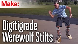 How to Make Digitigrade Stilts for Werewolf or Dragon Costumes [upl. by Drwde]