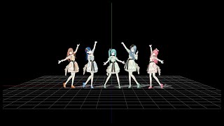 MMD Newly Edgy Idols mirrored dance practice ver  MORE MORE JUMP [upl. by Wirth]