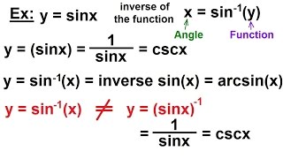 PreCalculus  Trigonometry 54 of 54 Inverse Trigonometric Function Dont Get Confused [upl. by Wymore]