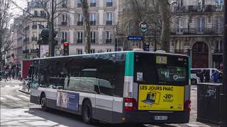 La ligne de bus RATP 32 Belliard  Porte dAuteuil  Gare de lEst [upl. by Dorisa]