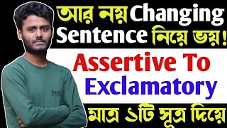 Changing Sentence  Assertive To Exclamatory Shortcut Rules  Transformation of Sentence [upl. by Elrae]