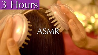 ASMR Autumn Night Pampering🌙 🍂 3 Hours of Relaxing ASMR Head Massage amp Hair Brushing  No Talking [upl. by Acisej863]