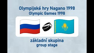 OH Nagano 1998 lední hokej RUSKAZ základní skupina [upl. by Nileuqaj]