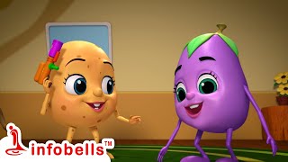 Aloo Kachaloo Beta Kahan Gaye They  Hindi Rhymes for Children  Infobells [upl. by Sel]