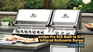 Napoleon Prestige Pro 825 Builtin Grill with Infrared Rotisserie Burner [upl. by Trebleht147]