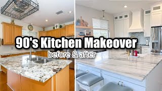 DIY KITCHEN RENOVATION on a BUDGET  BEFORE AND AFTER 90 Kitchen makeover [upl. by Friedrick]