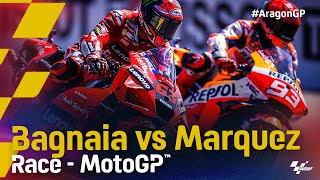 Bagnaia vs Marquez in Aragon  2021 AragonGP [upl. by Allicsirp588]