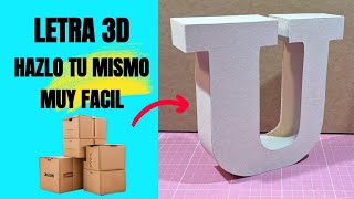 Cómo crear una letra quotUquot en 3D sin gastar mucho [upl. by Floro875]