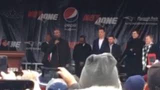 Forget about work today Devin McCourty tells Patriots fans at rally [upl. by Hayyifas]