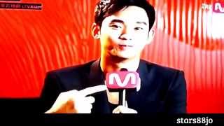 TV captures 김수현 Kim Soo Hyun speaks English at Channel M 140505 [upl. by Nodnol919]