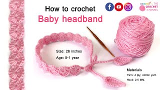 How to crochet baby headband The most Easily and Beautiful Baby headband crochet ❤️🧵🌹✂️💡 [upl. by Kimball283]