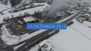 Feuerwehr Thusis Grossbrand Landi 14122017 [upl. by Inalem]