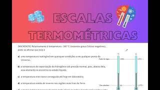 ESCALAS TERMOMÉTRICAS 3 Relativamente à temperatura –300 °C trezentos graus Celsius negativos [upl. by Orodoet989]