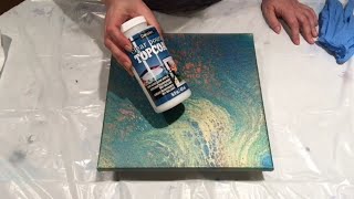 45 Product Review  DecoArt Clear Pouring Topcoat  Fluid Acrylic Paint Pouring  Flow Art [upl. by Sosanna]