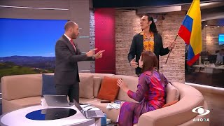 Pedro el Escamoso sorprendió a los presentadores de Noticias Caracol “Quiubo mompirri” [upl. by Dorcas820]