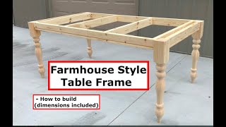 Farmhouse Table Frame Build Farmhouse Table Series 1 of 5 with Carolina Leg Company table legs [upl. by Noseyt]