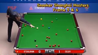 Snooker Shanghai Masters Ronnie O’Sullivan vs Mark Selby  frame 5 amp 6 [upl. by Astiram193]