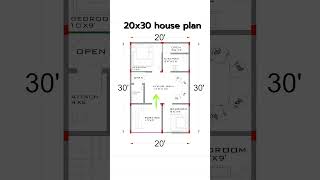 20x30 house plans  20x30 house design architecture homedesign houseplans floorplan shorts [upl. by Anawed21]