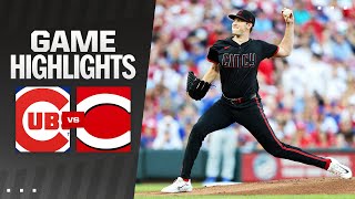 Cubs vs Reds Game Highlights 6724  MLB Highlights [upl. by Suisyola]