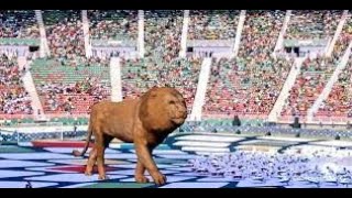 CAN 2021 Le lion 3D fait sensation à la cérémonie d’ouverture [upl. by Rapsac]