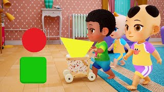 Round Square Triangle Song amp A B C Song  Pipokiki Nursery Rhymes amp Kids Songs [upl. by Lelah578]