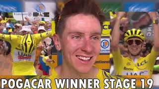 Tadej Pogačar Interview After Winning Stage 19 Tour de France [upl. by Irah]