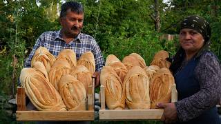 Baking Fresh Bread Traditional Recipe from Our Village Bread Loaves [upl. by Banwell]