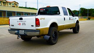 How To Roll Coal In A 73 L F250 Super Duty Powerstroke [upl. by Joacimah]