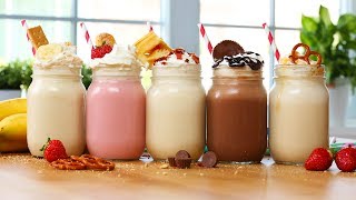 5 OUTRAGEOUS Milkshake Recipes [upl. by Jarv]