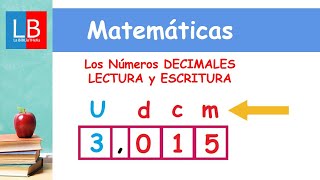 Los Números DECIMALES LECTURA y ESCRITURA ✔👩‍🏫 PRIMARIA [upl. by Libnah467]