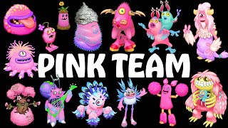 All Pink Monsters All Sounds amp Animations  My Singing Monsters [upl. by Aruon986]