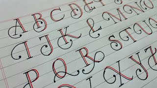 Serif Alphabet Handwriting with Dual lines Pen  Beautiful Neat And Clean Handwriting ABCD [upl. by Dame]