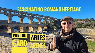 Pont du Gard amp Arles Arena  Provence France  fascinating Roman Ruins [upl. by Laertnom]