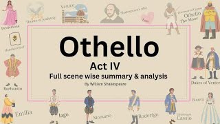 Othello act 4 summary  Othello summary by William Shakespeare Scene 1234 analysis  2 minutes [upl. by Bruns910]