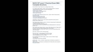 CIP Level 1 NACECIP1001 Exam Dumps  Achieve Basic Coatings Inspector Certification [upl. by Judy367]