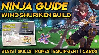 NINJA SHURIKEN PHYSICAL DMG BUILD FOR PVE  Stats Skills Runes Equipment Cards amp Tips [upl. by Scharff]